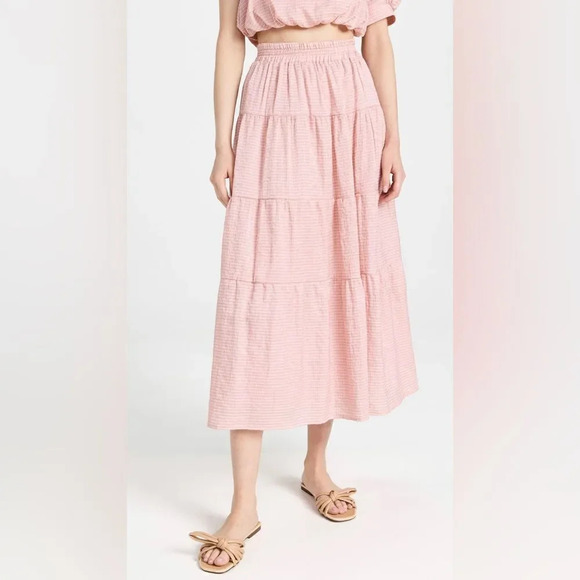 En Saison Riley Stripe Midi Skirt - Picture 5 of 13